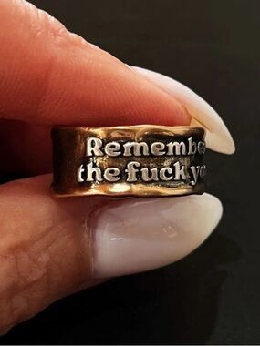 ❌❌NOT FIR SALE❌❌▪️”Remember Who the F**K You Are” Ring